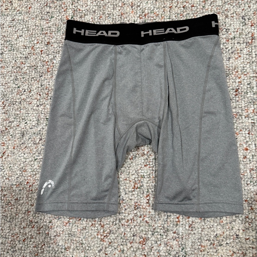 HEAD Men’s Compression Athletic Shorts – Gray L | Performance Baselayer